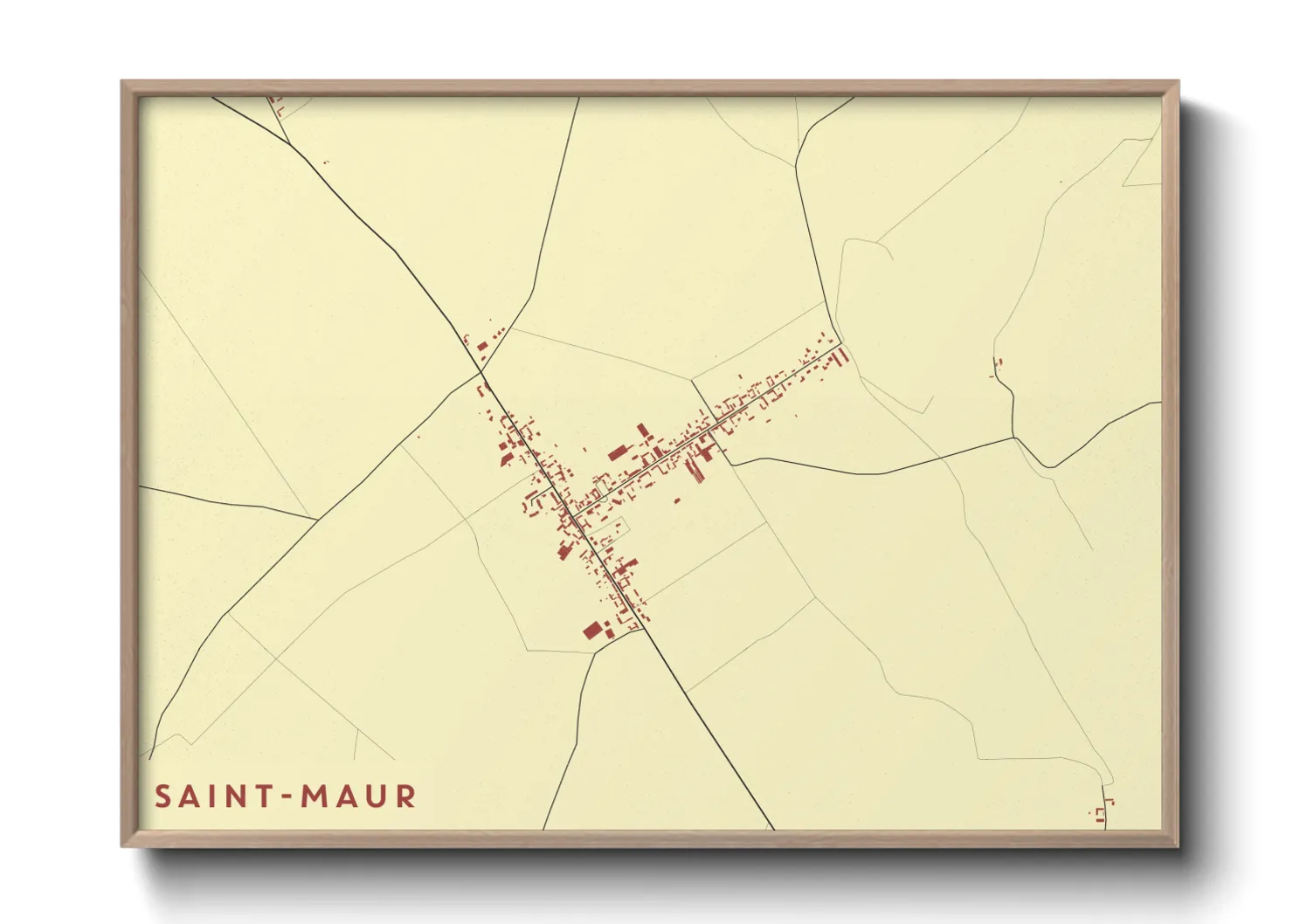 Une affiche de carte sur Saint-Maur