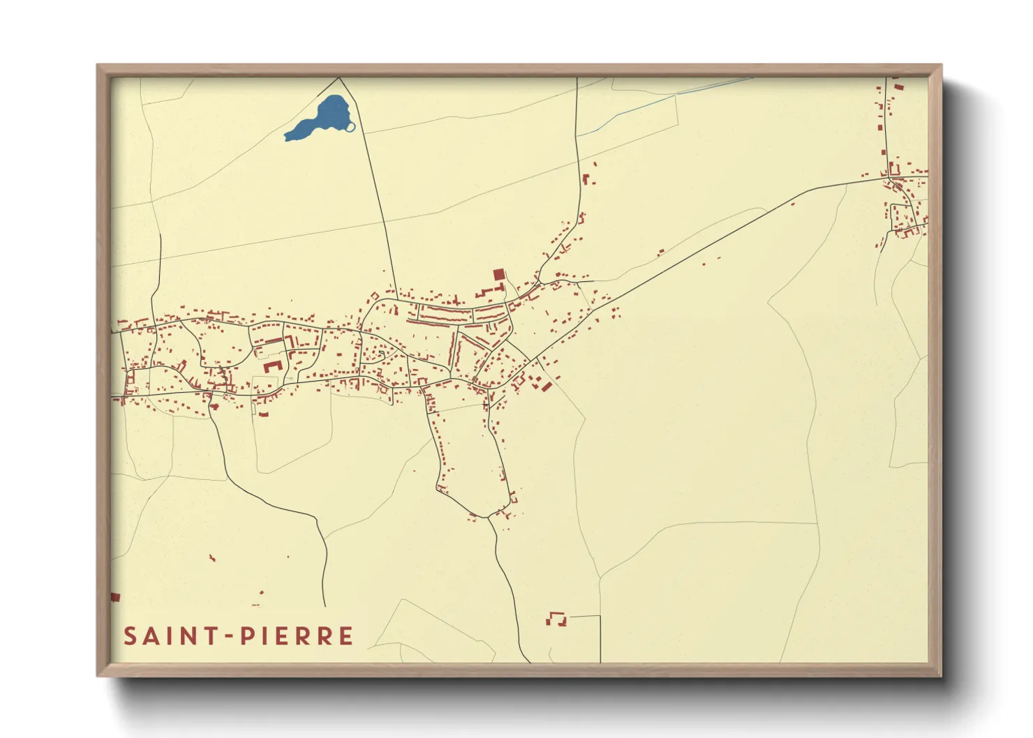 Une affiche de carte sur Saint-Pierre