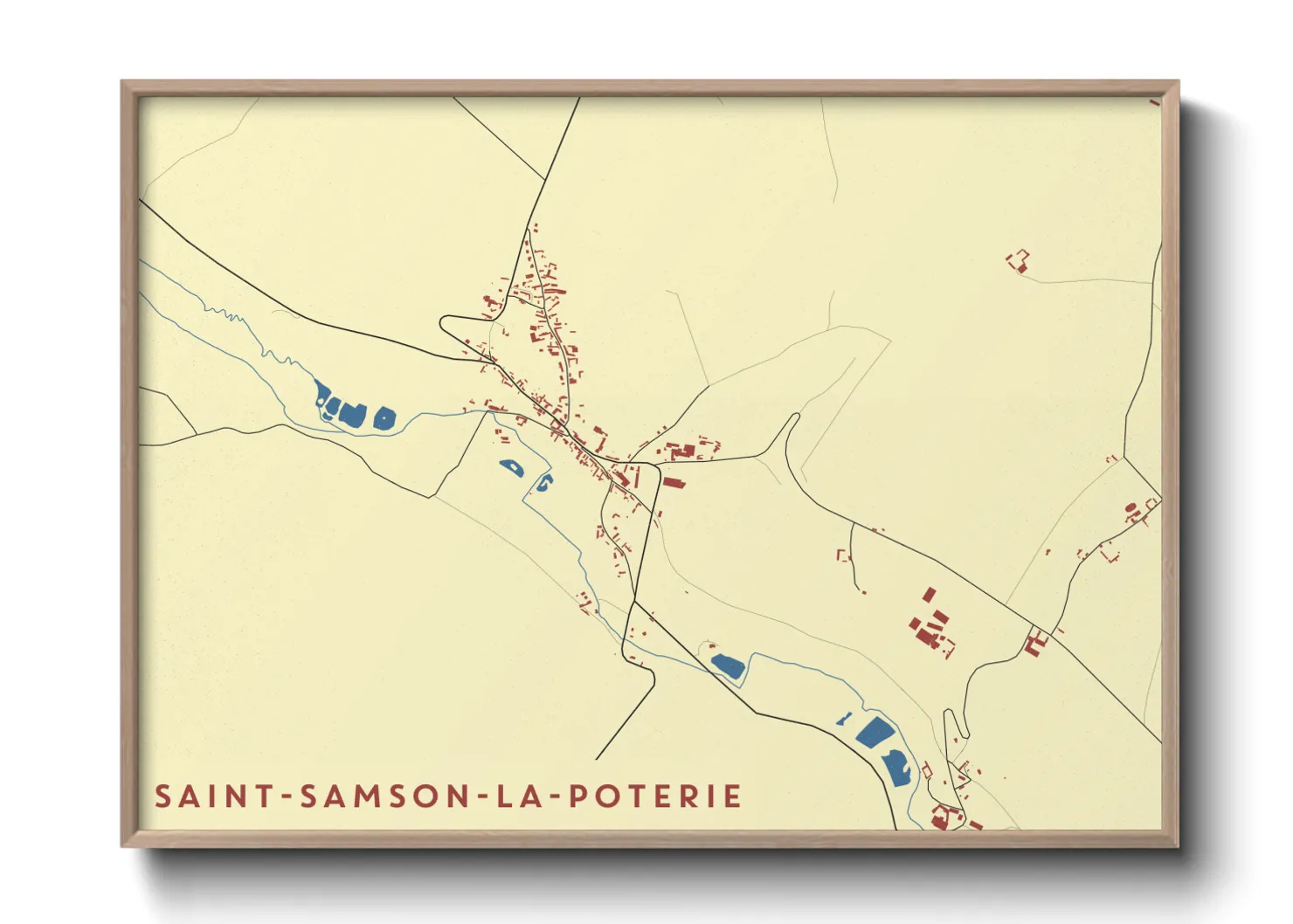 Une affiche de carte sur Saint-Samson-la-Poterie