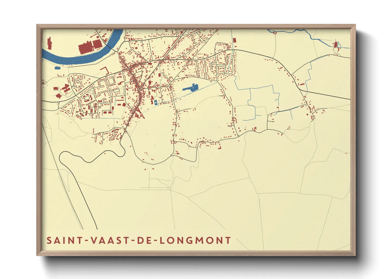Une affiche de carte sur Saint-Vaast-de-Longmont