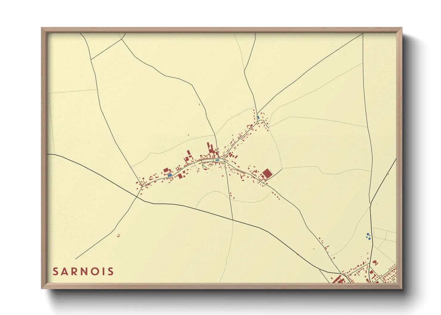 Une affiche de carte sur Sarnois