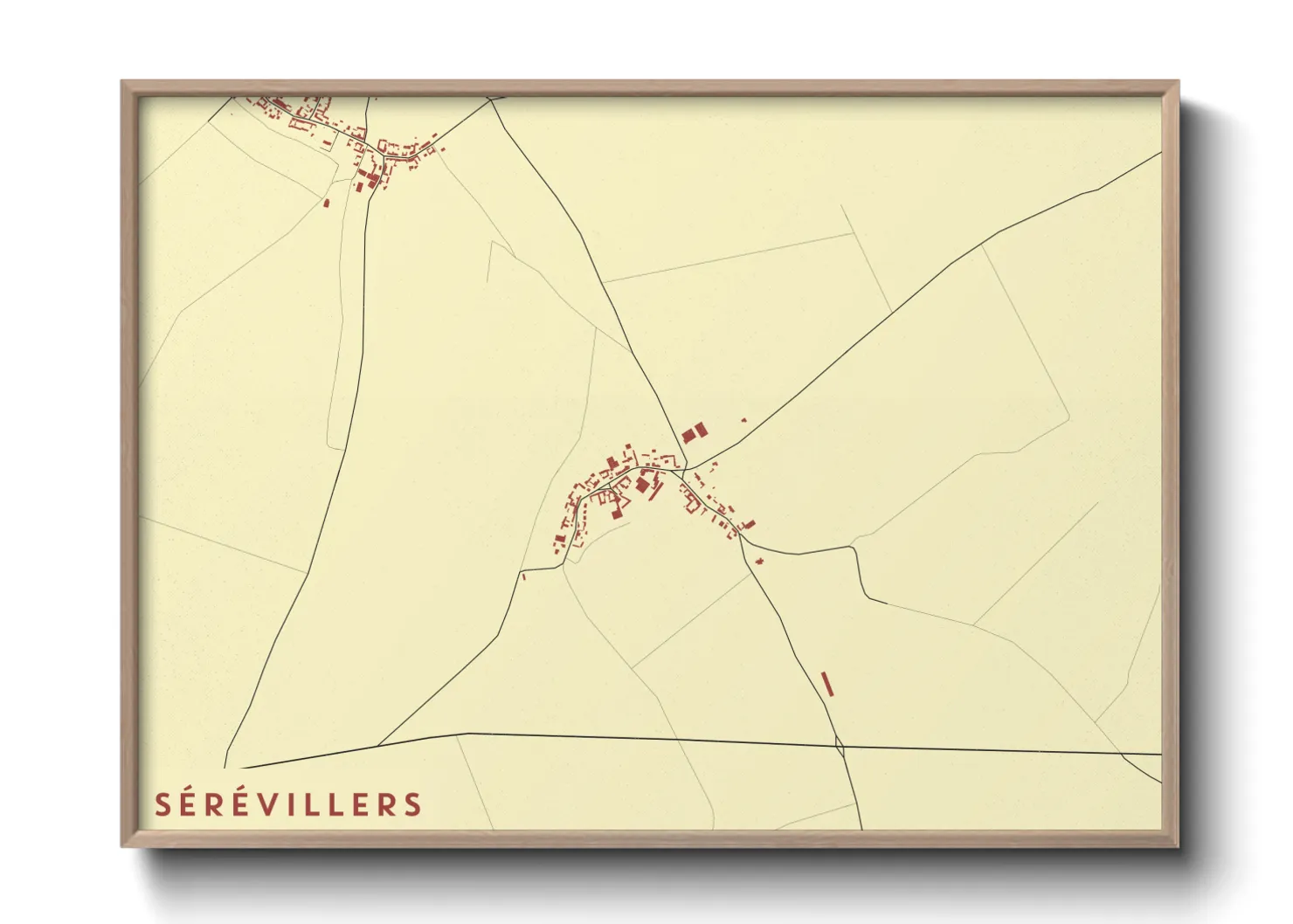 Une affiche de carte sur Sérévillers