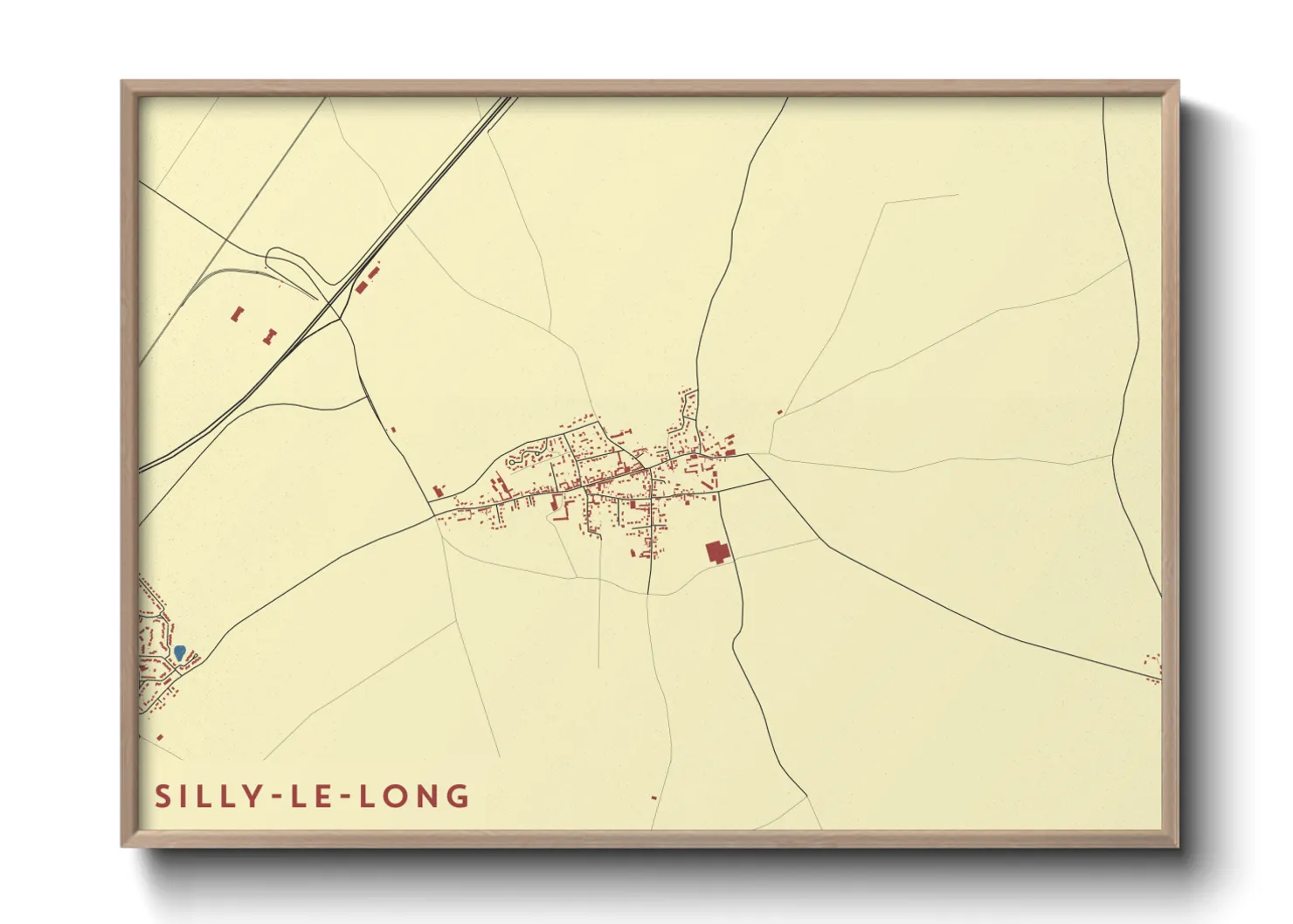 Une affiche de carte sur Silly-le-Long