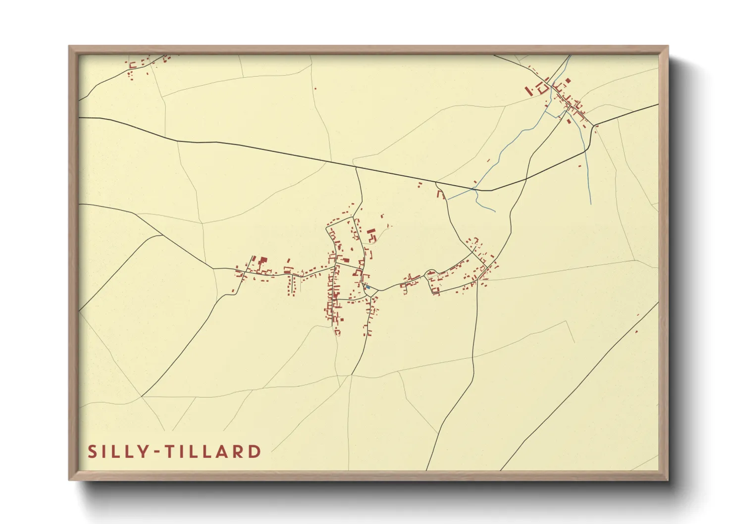 Une affiche de carte sur Silly-Tillard