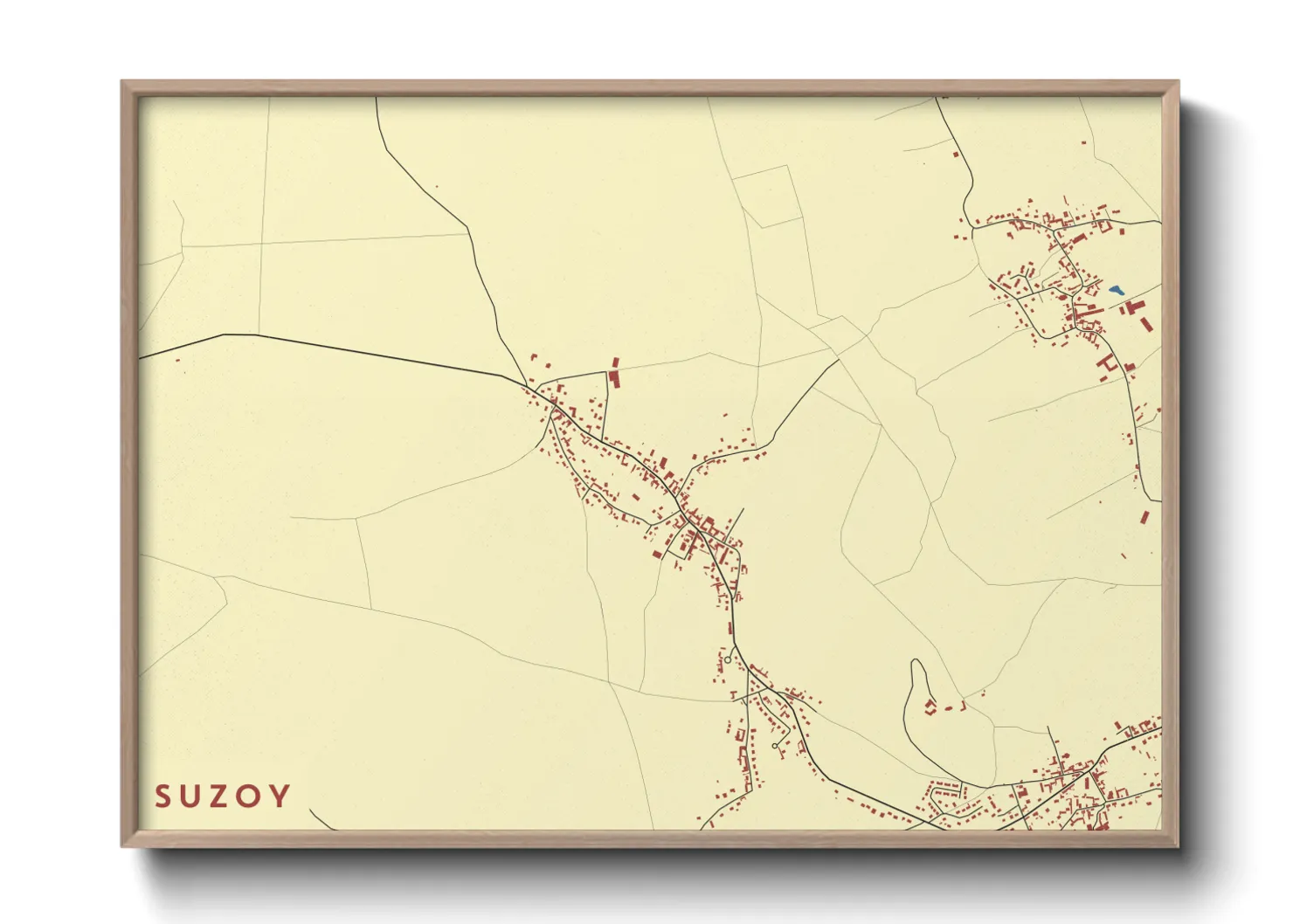 Une affiche de carte sur Suzoy