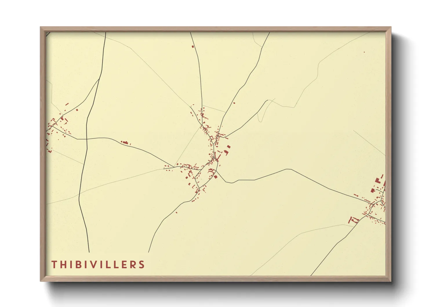 Une affiche de carte sur Thibivillers