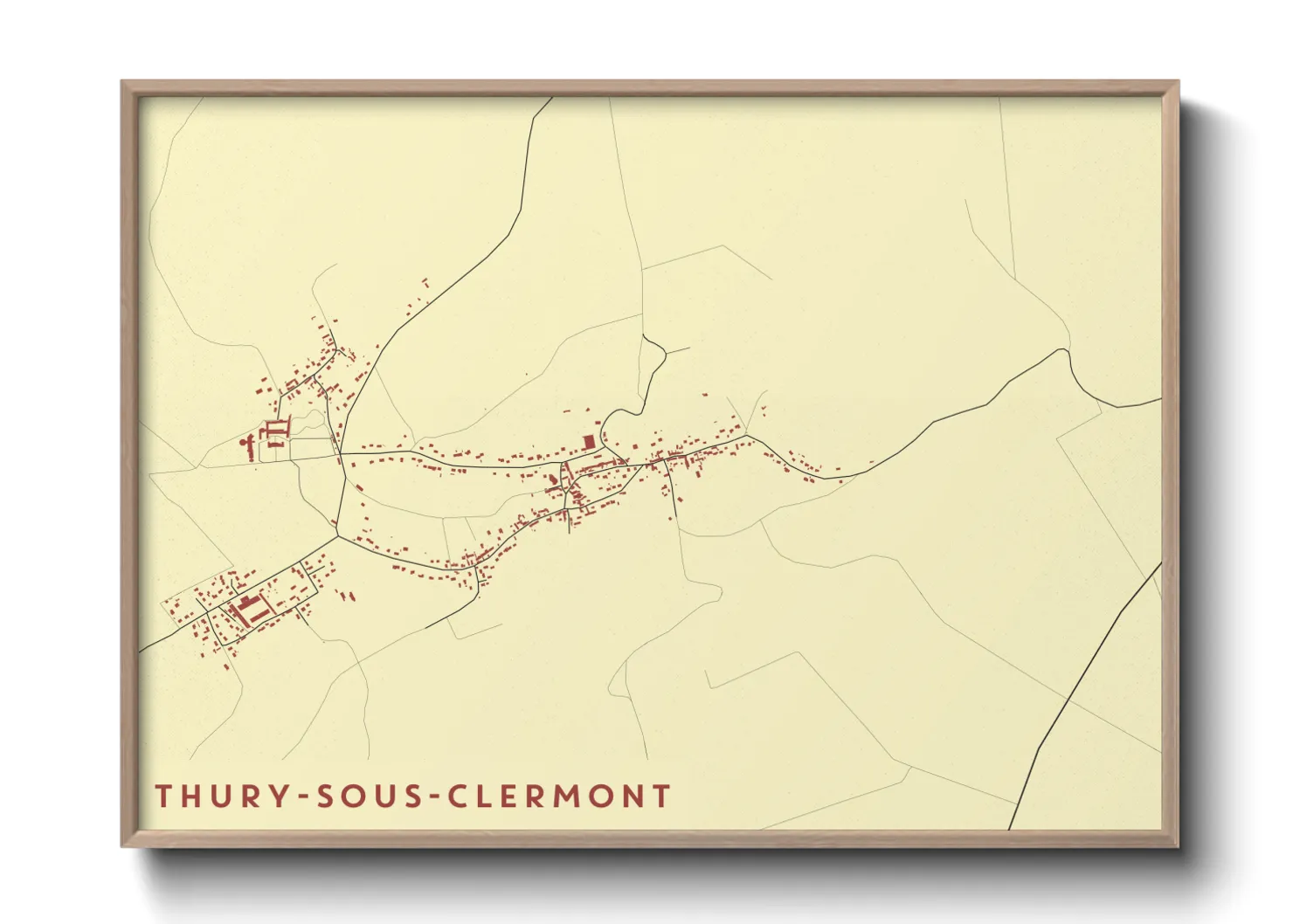 Une affiche de carte sur Thury-sous-Clermont