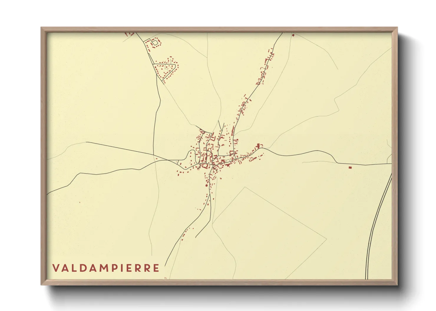 Une affiche de carte sur Valdampierre