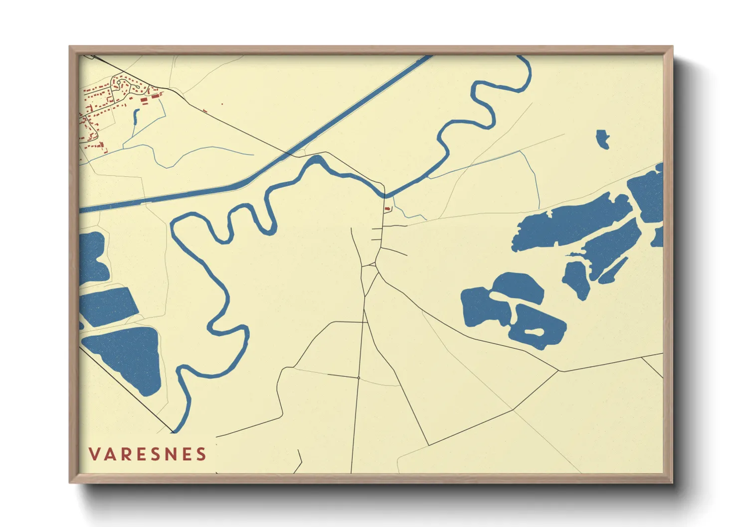 Une affiche de carte sur Varesnes
