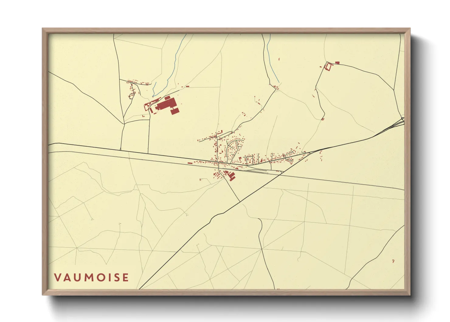 Une affiche de carte sur Vaumoise