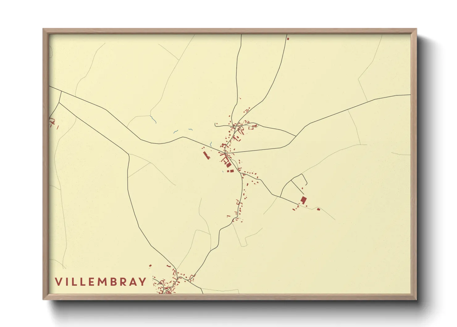 Une affiche de carte sur Villembray