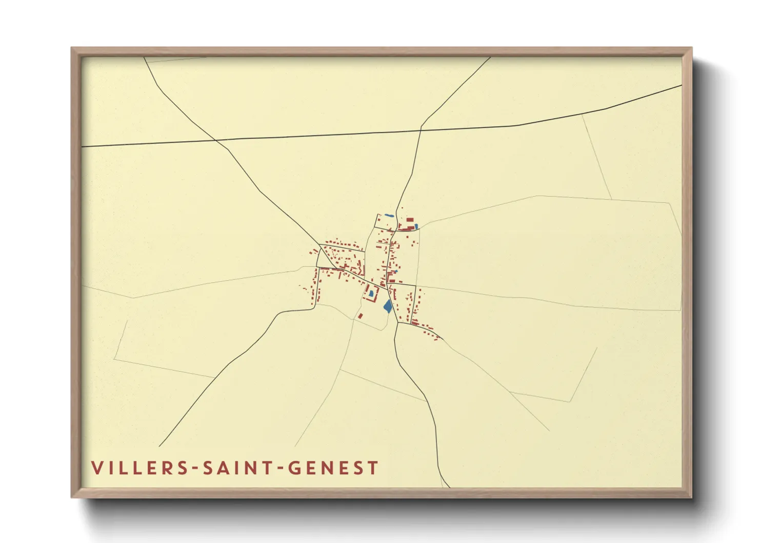 Une affiche de carte sur Villers-Saint-Genest