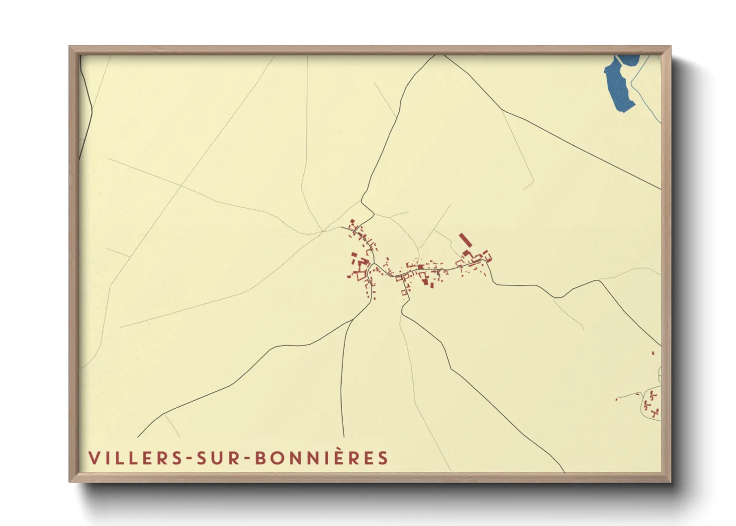 Une affiche de carte sur Villers-sur-Bonnières