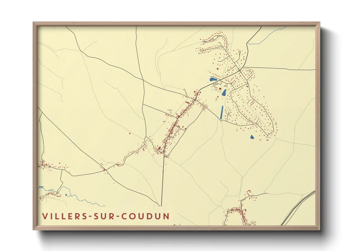 Une affiche de carte sur Villers-sur-Coudun