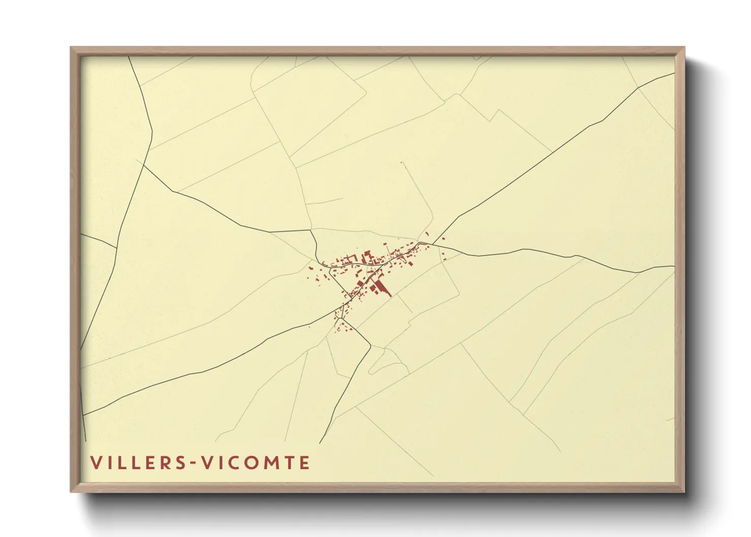 Une affiche de carte sur Villers-Vicomte