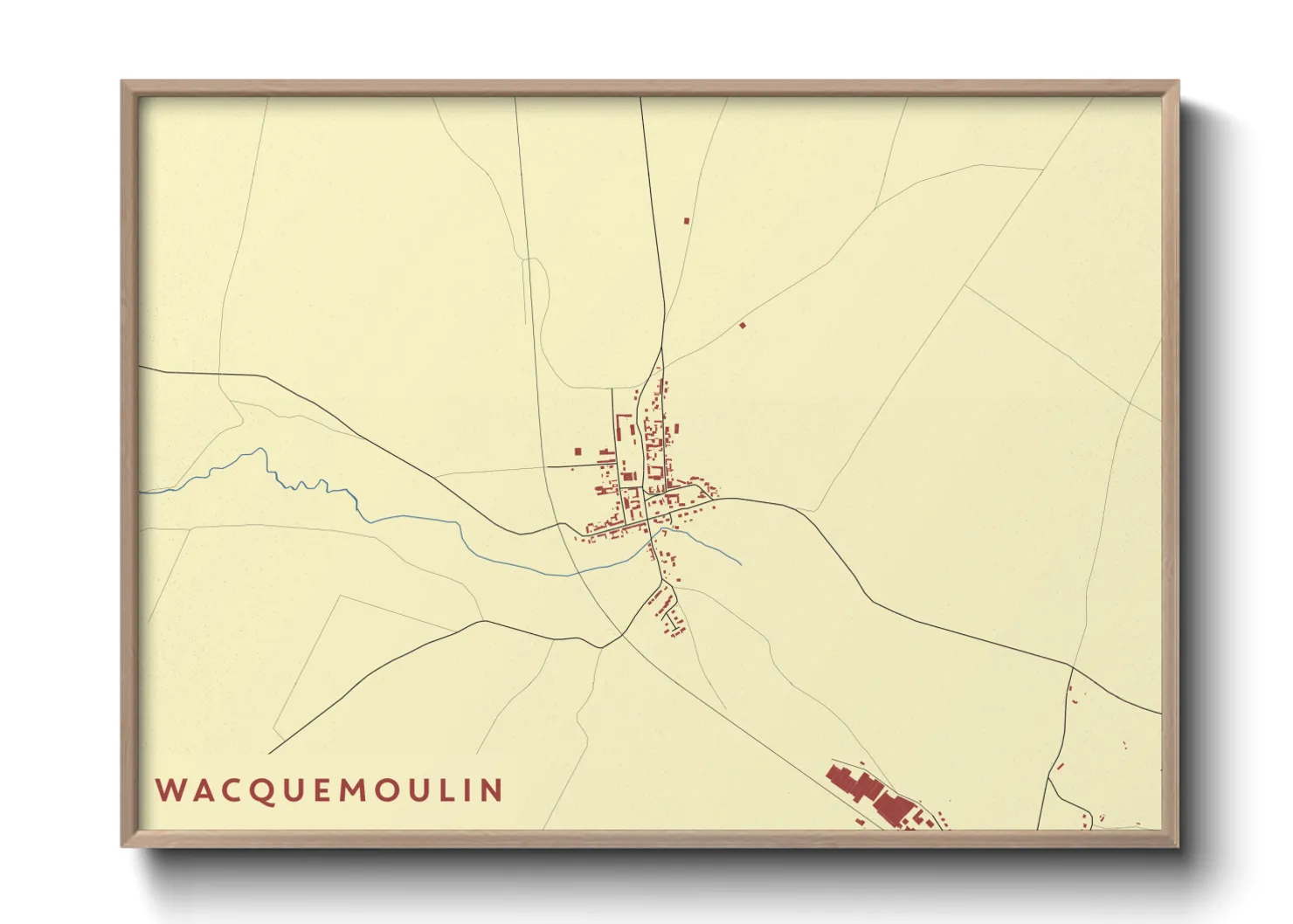 Une affiche de carte sur Wacquemoulin