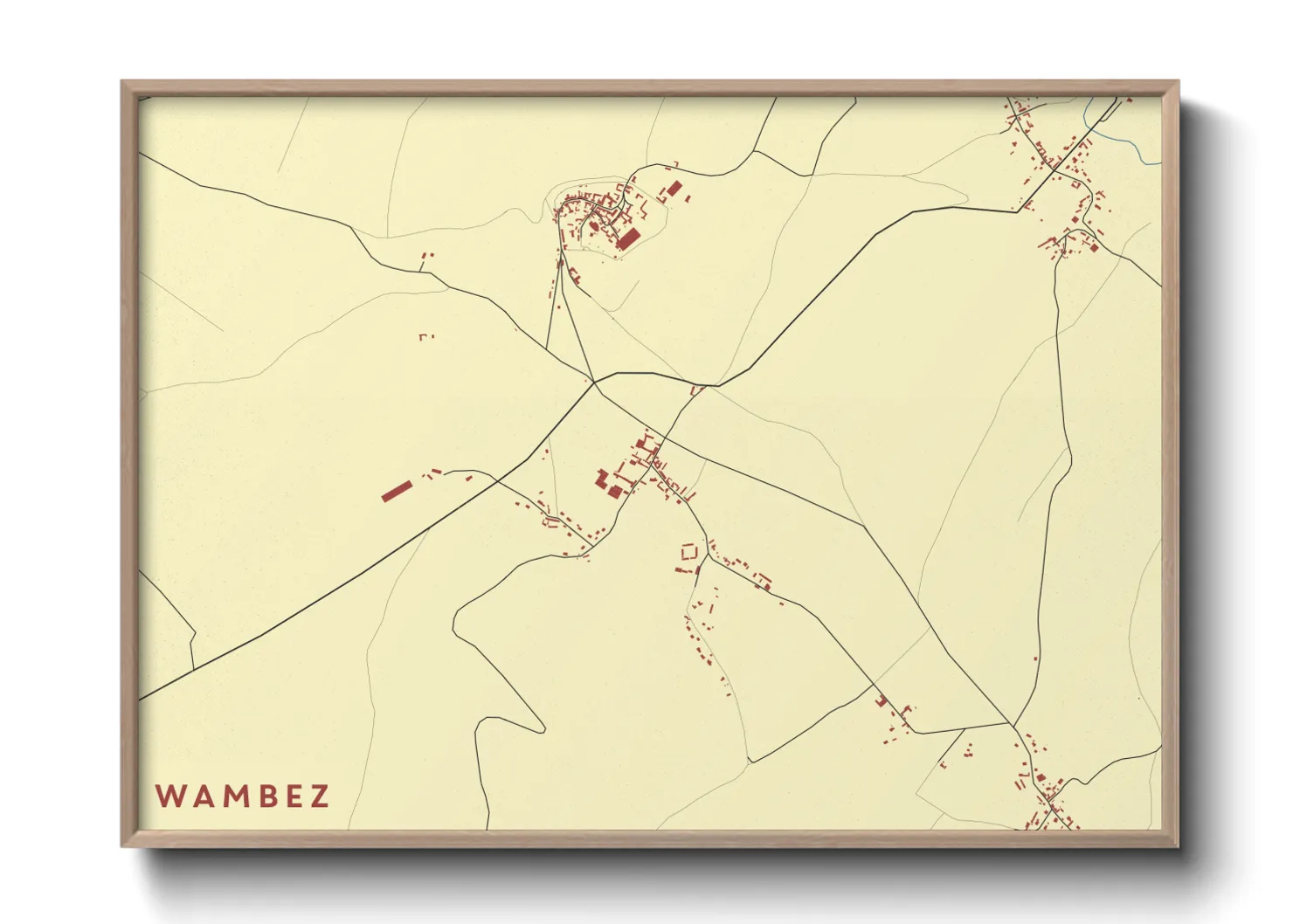 Une affiche de carte sur Wambez