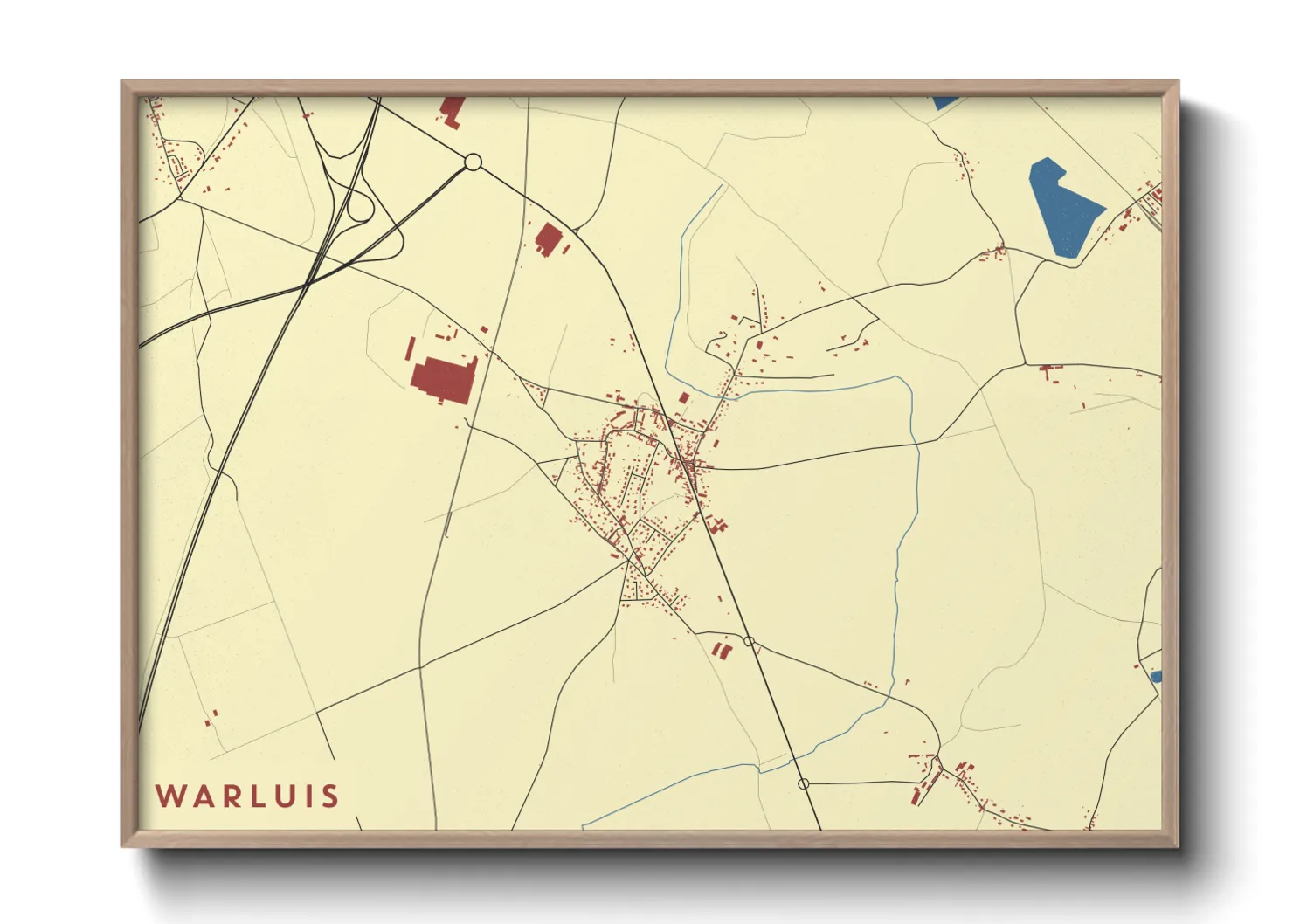 Une affiche de carte sur Warluis