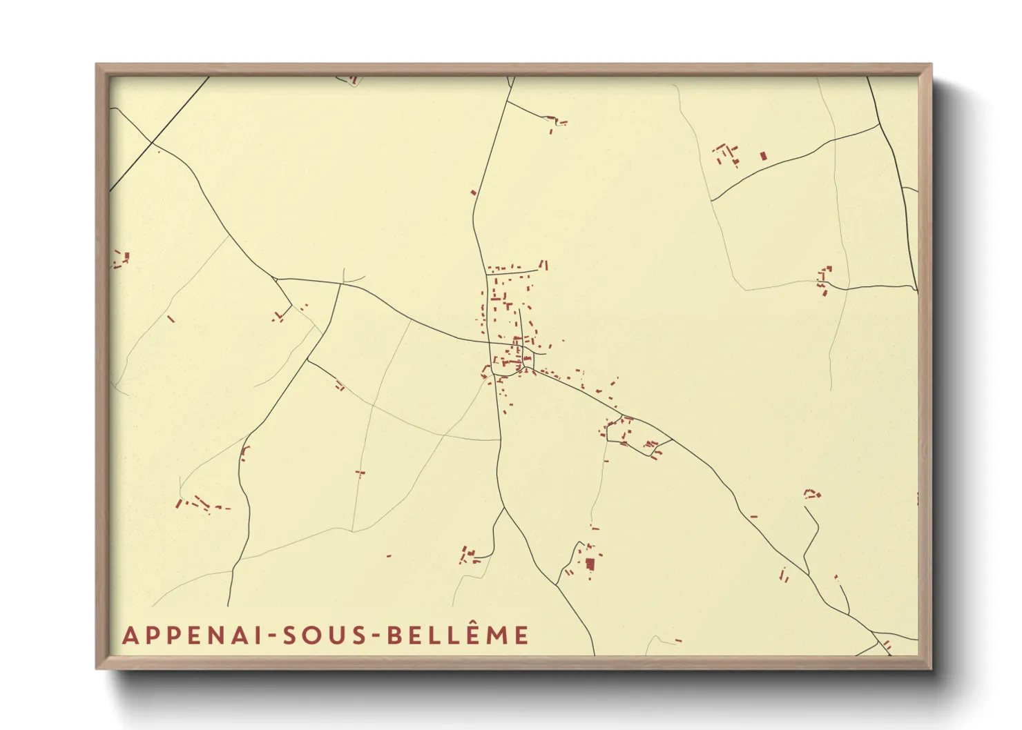 Une affiche de carte sur Appenai-sous-Bellême