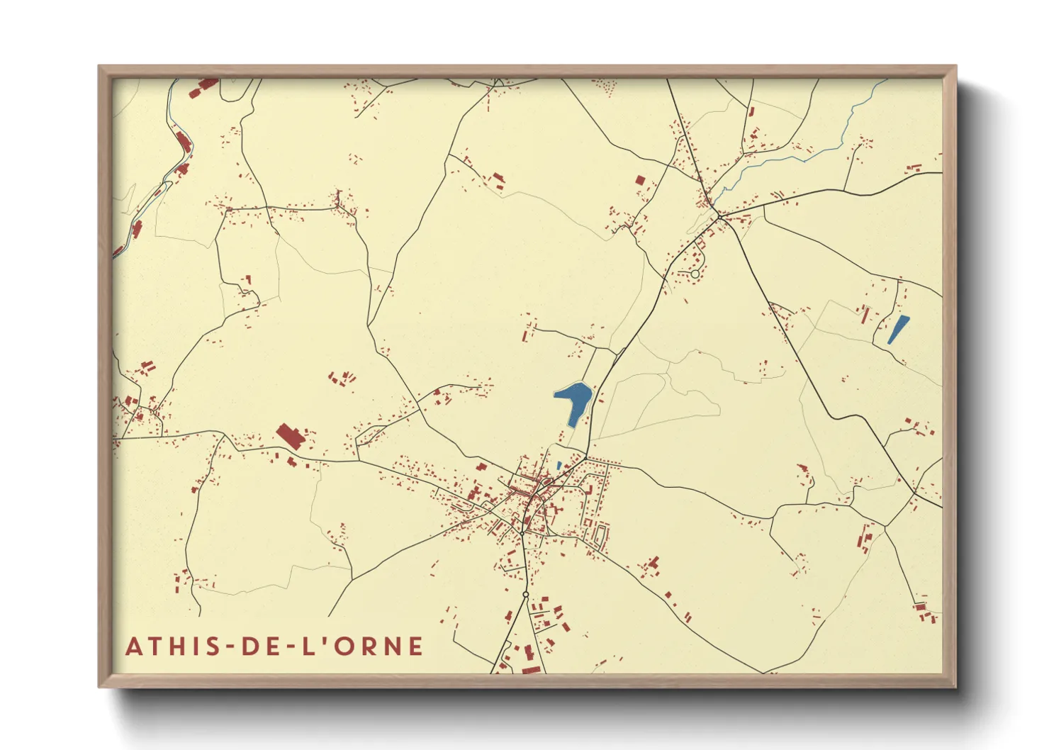 Une affiche de carte sur Athis-de-l'Orne