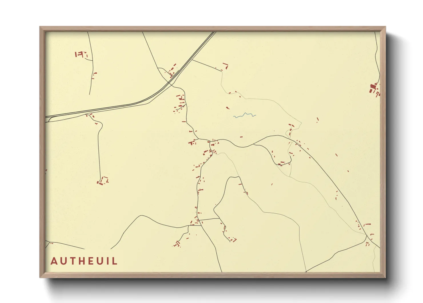 Une affiche de carte sur Autheuil
