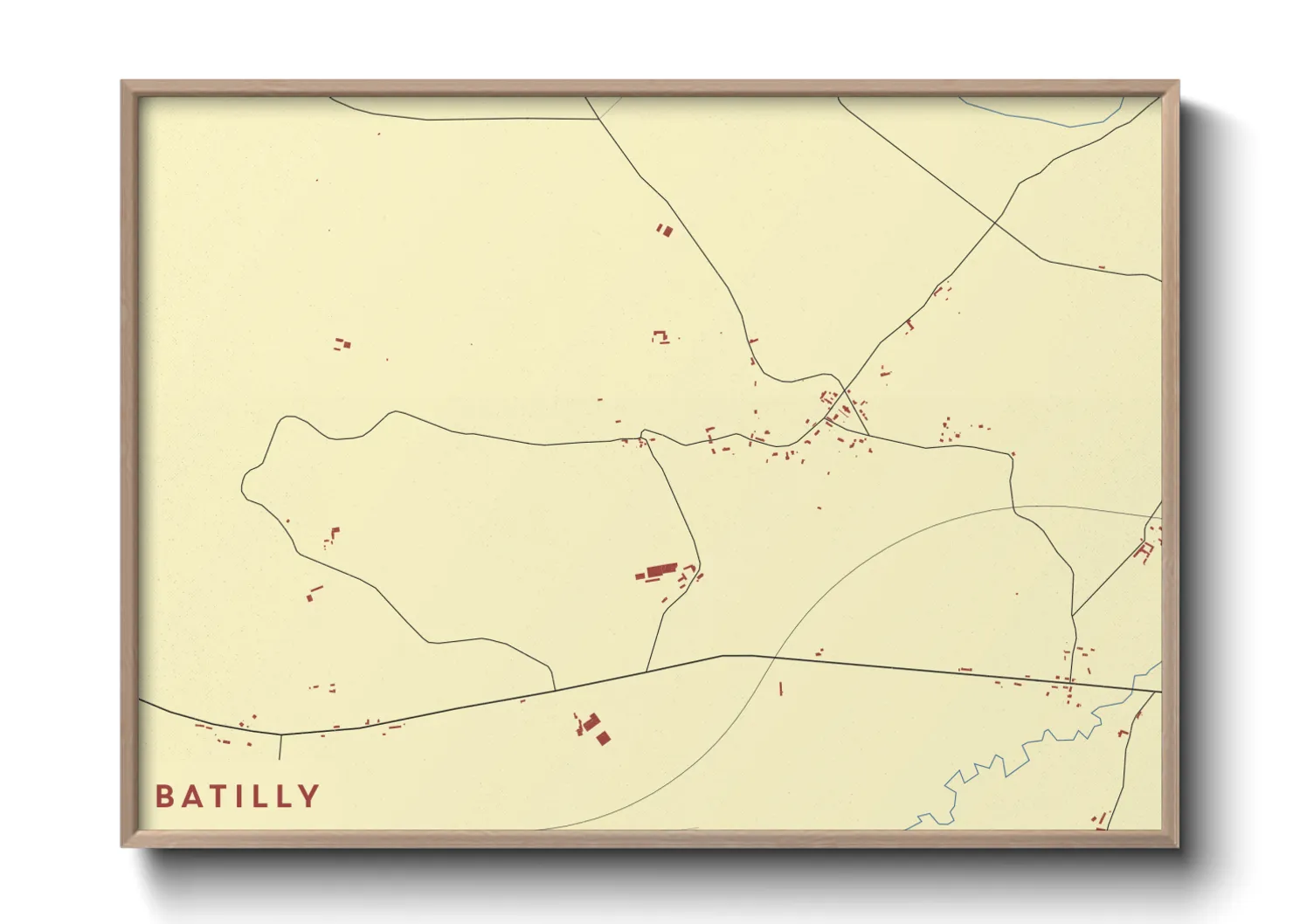 Une affiche de carte sur Batilly