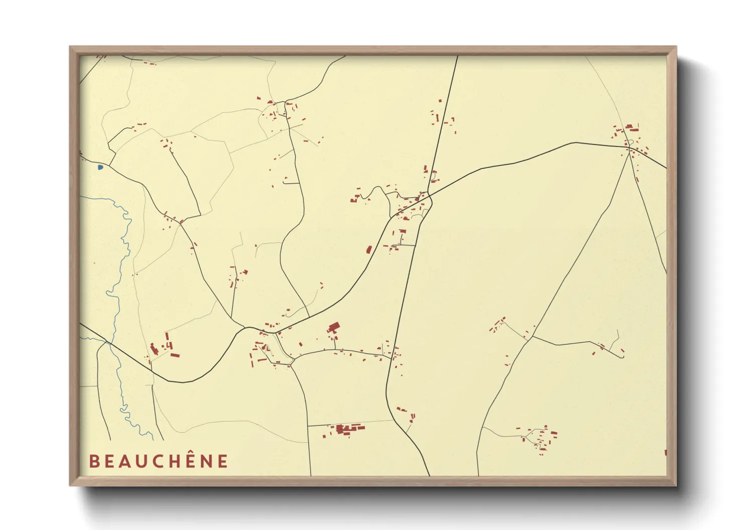 Une affiche de carte sur Beauchêne