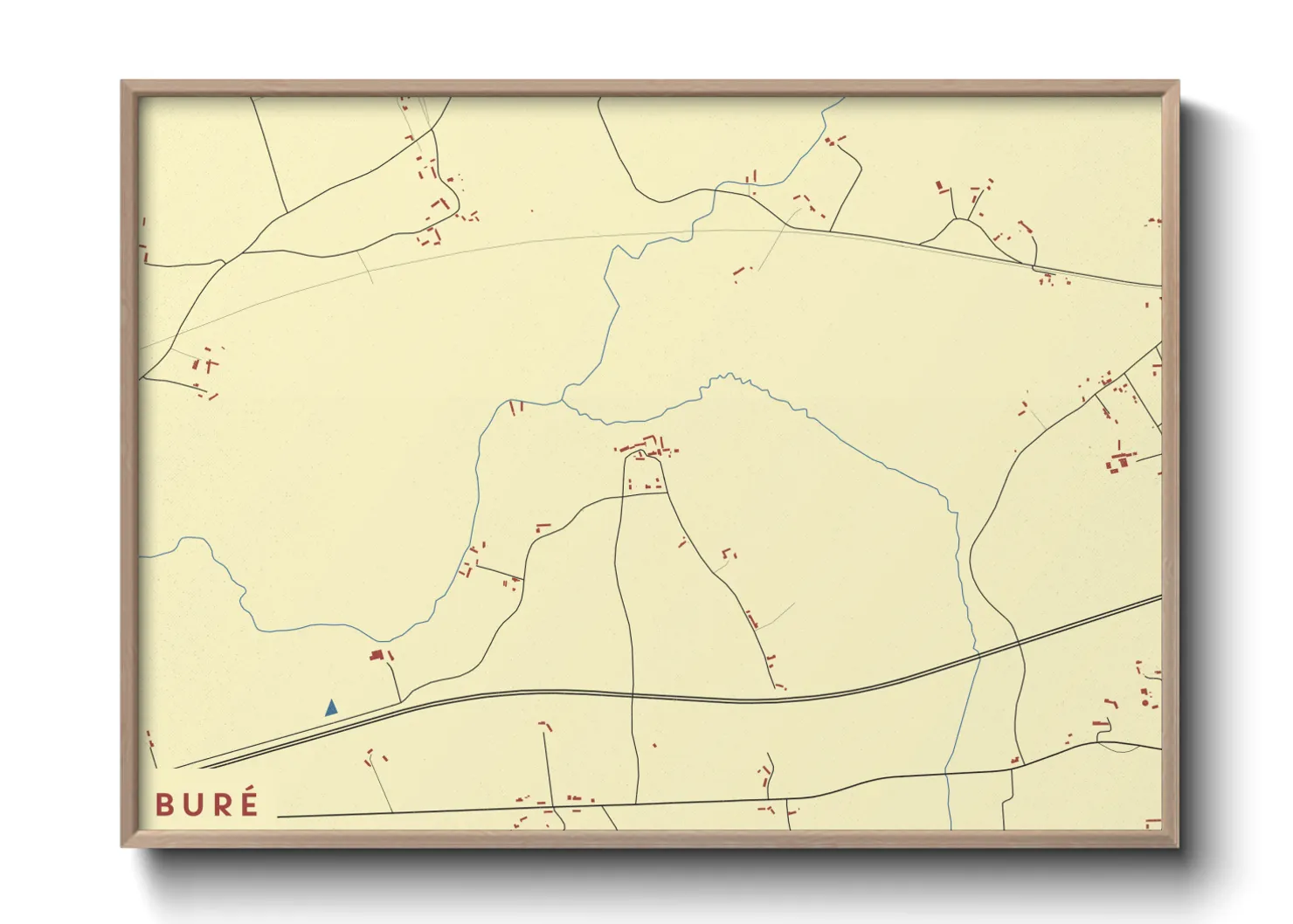 Une affiche de carte sur Buré