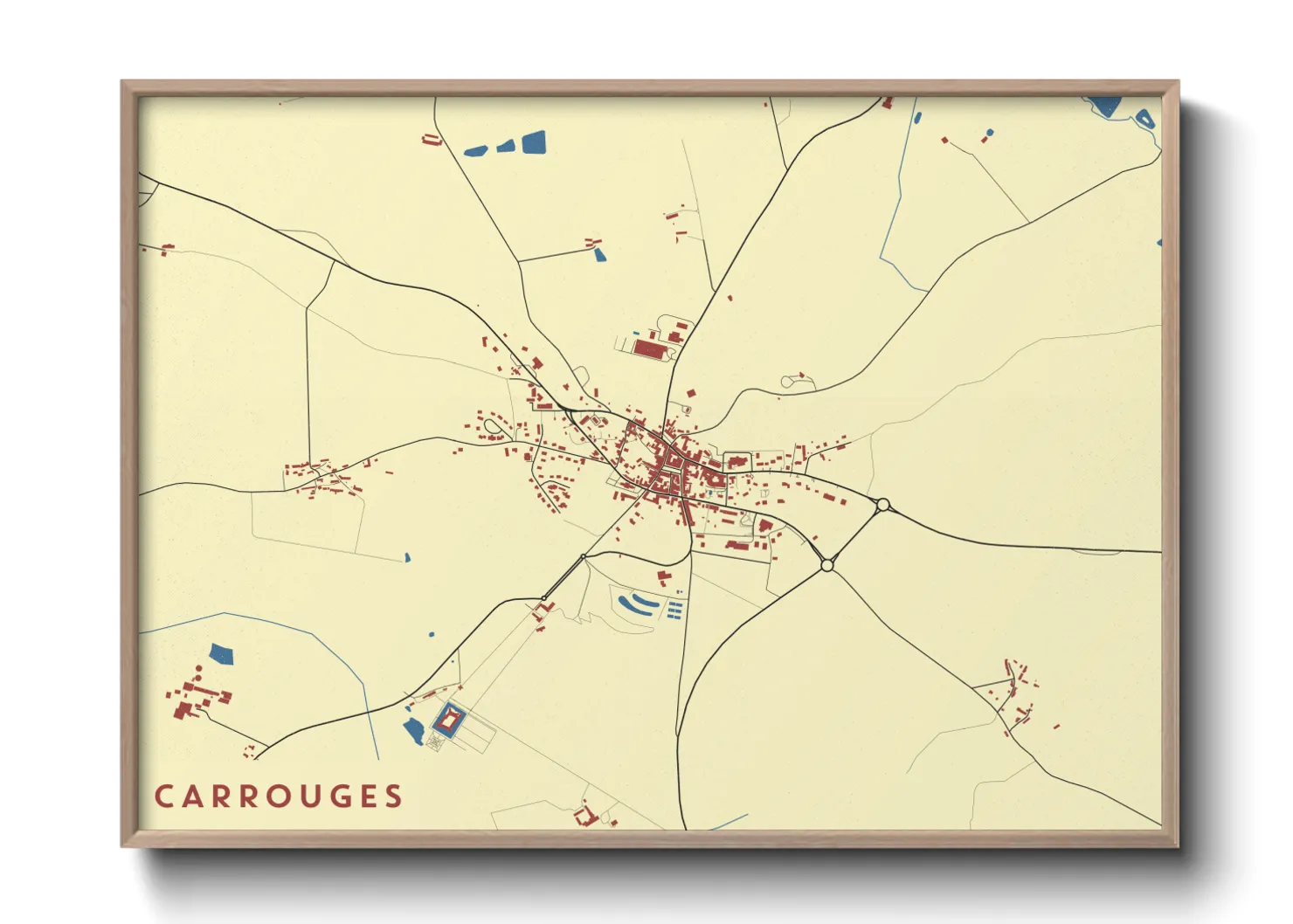 Une affiche de carte sur Carrouges