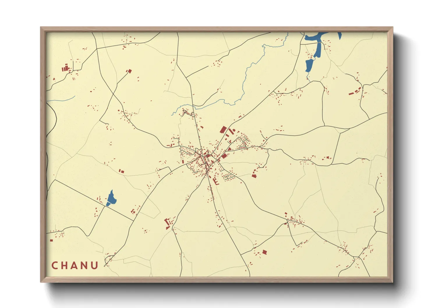 Une affiche de carte sur Chanu