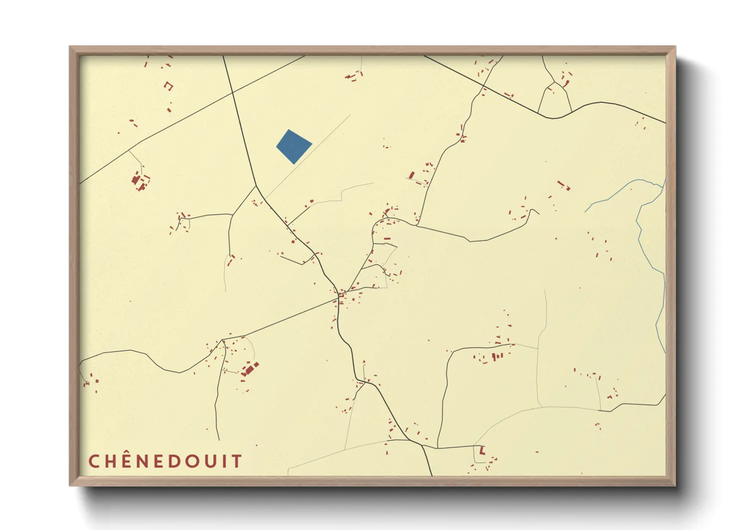 Une affiche de carte sur Chênedouit