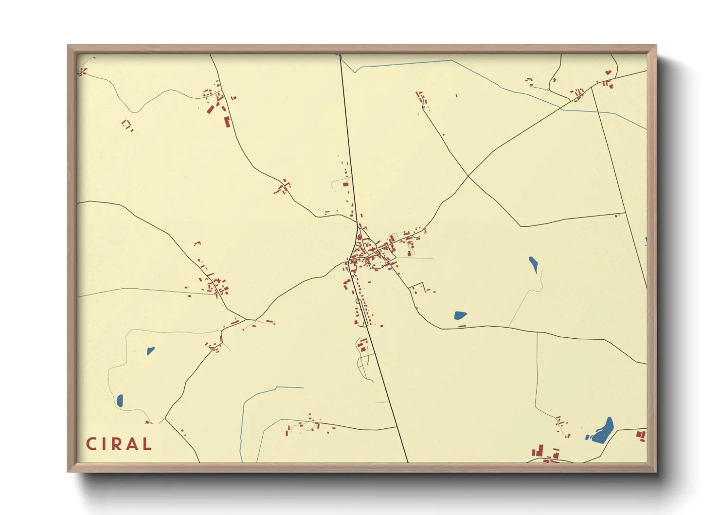 Une affiche de carte sur Ciral