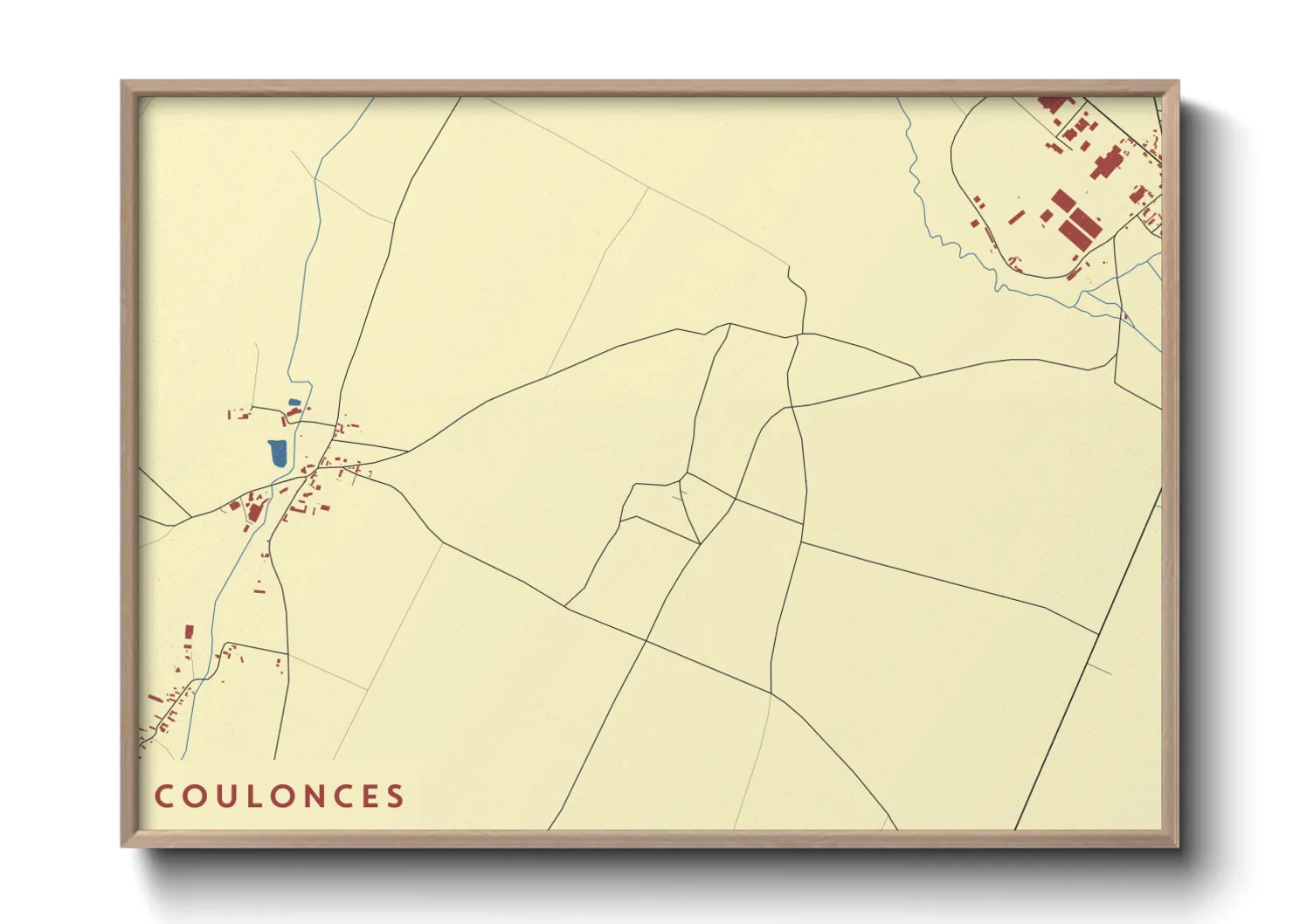 Une affiche de carte sur Coulonces