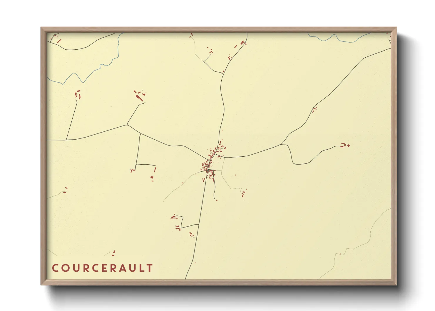 Une affiche de carte sur Courcerault