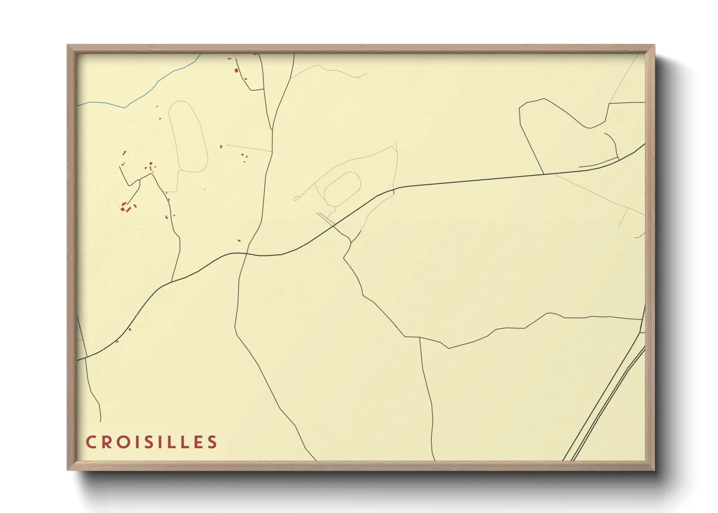 Une affiche de carte sur Croisilles