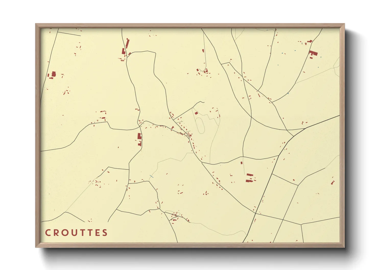 Une affiche de carte sur Crouttes