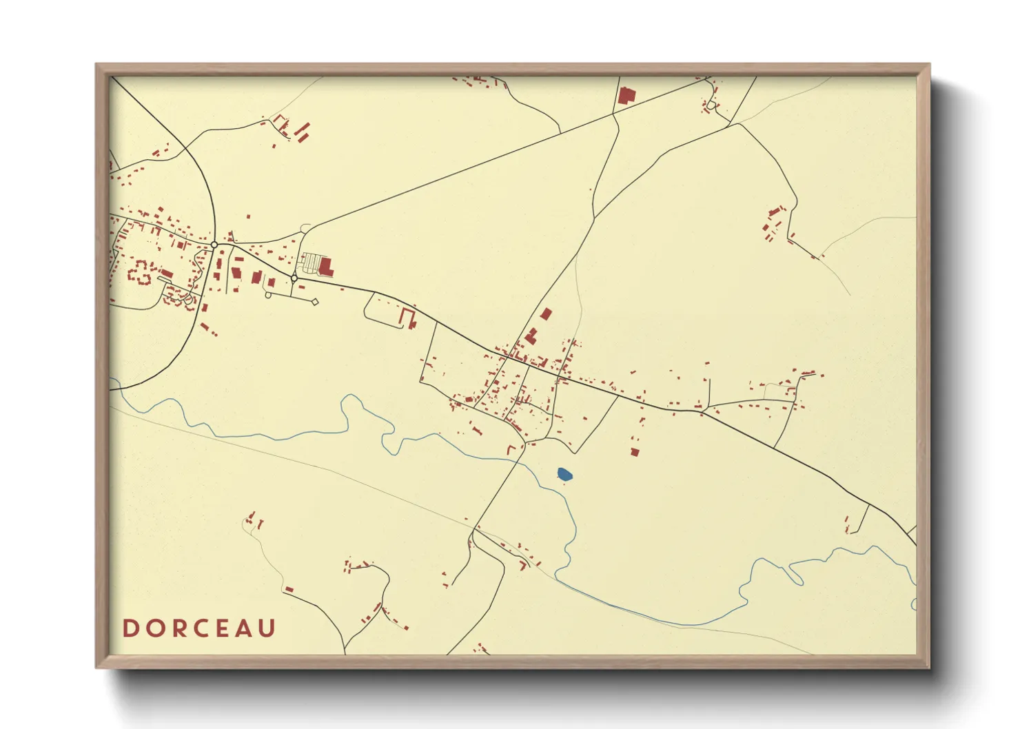 Une affiche de carte sur Dorceau