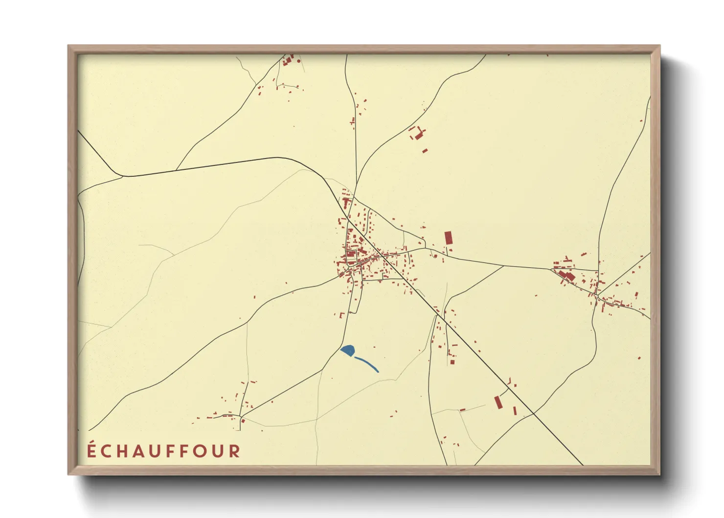 Une affiche de carte sur Échauffour