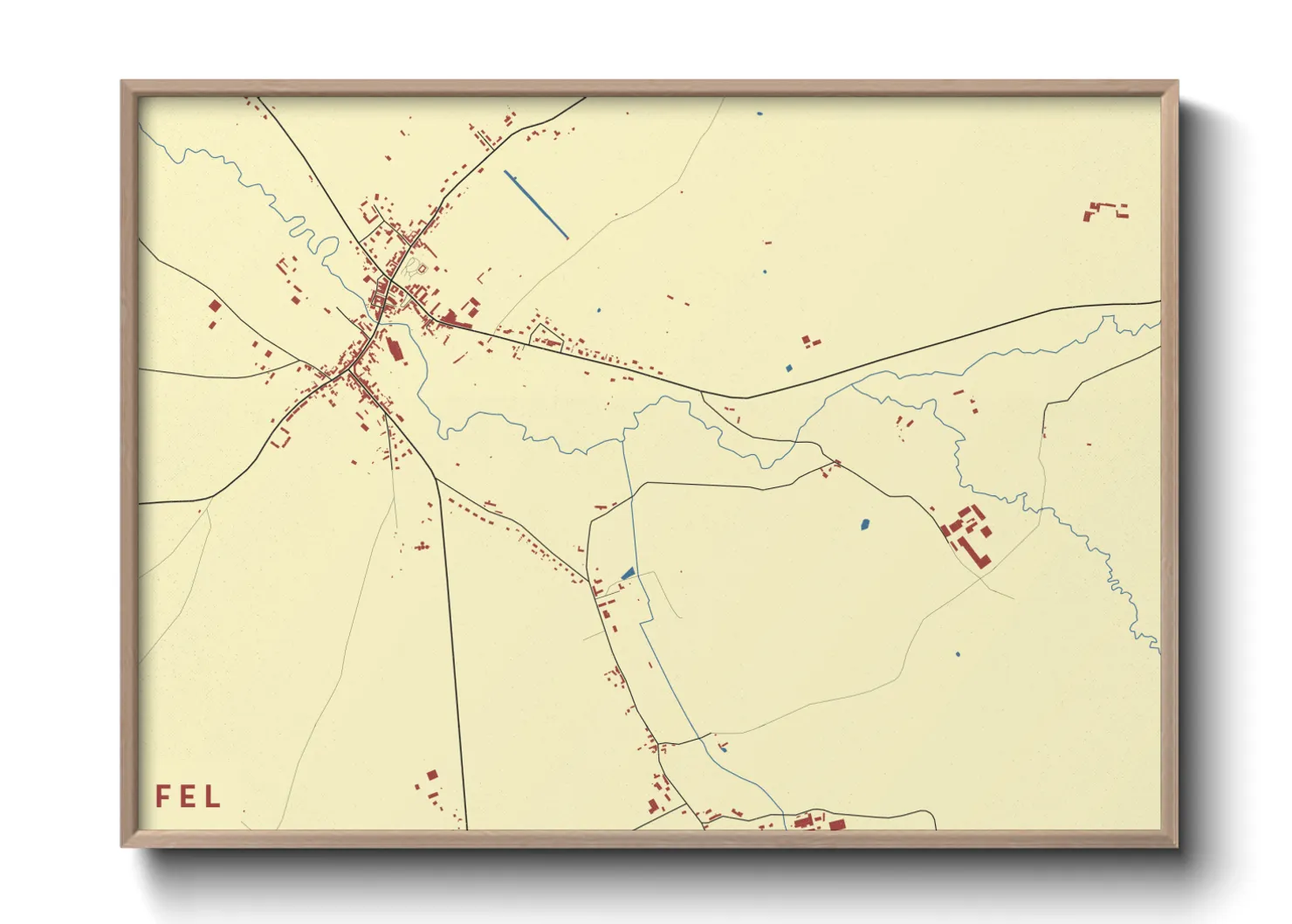 Une affiche de carte sur Fel