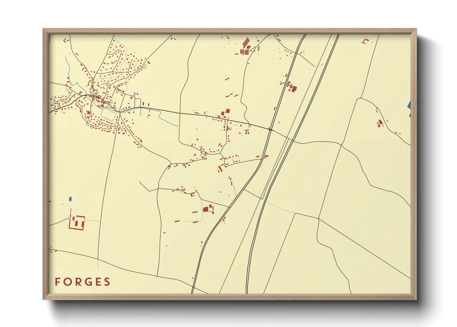 Une affiche de carte sur Forges