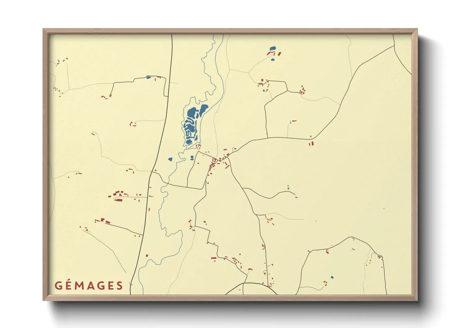 Une affiche de carte sur Gémages