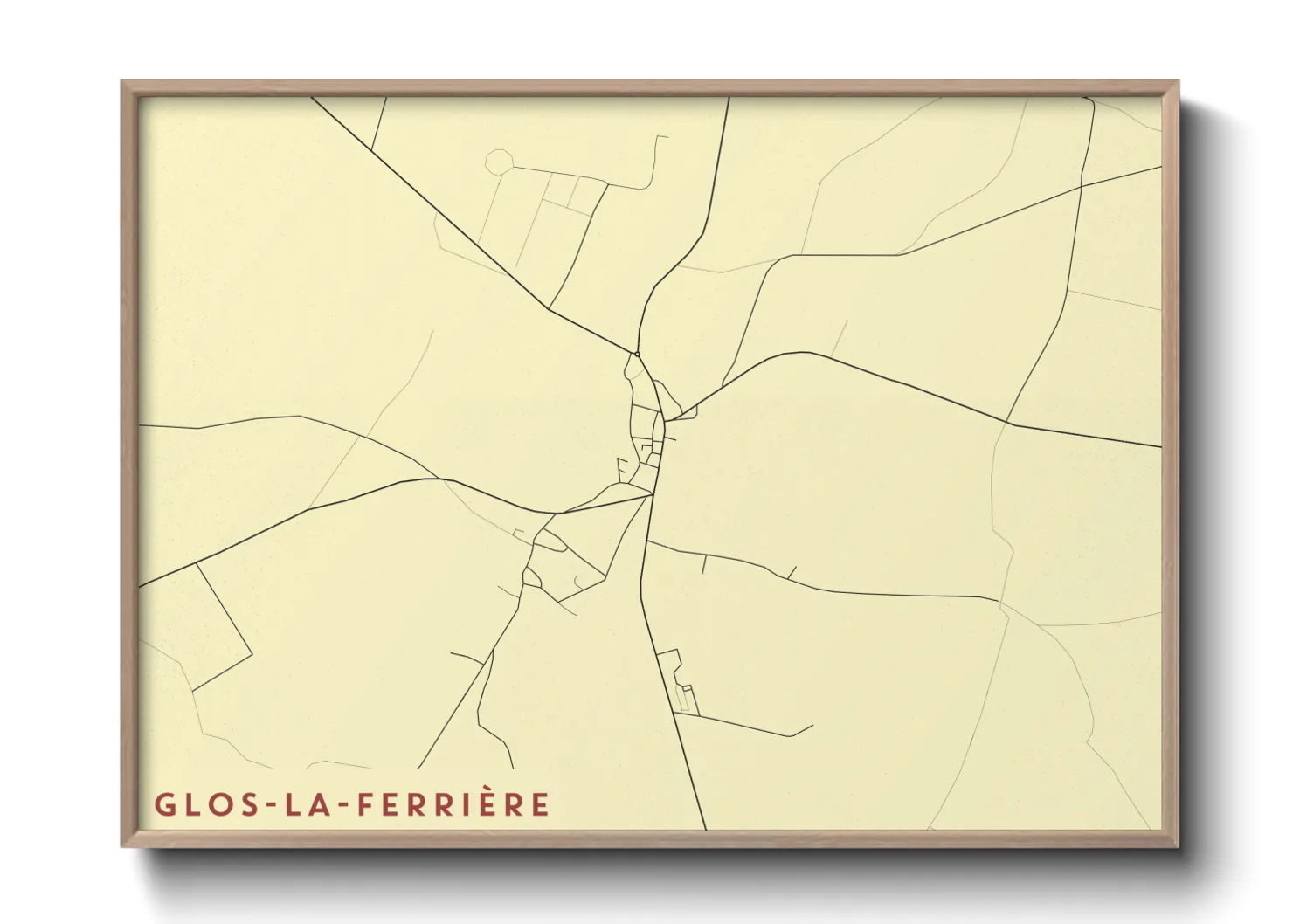 Une affiche de carte sur Glos-la-Ferrière