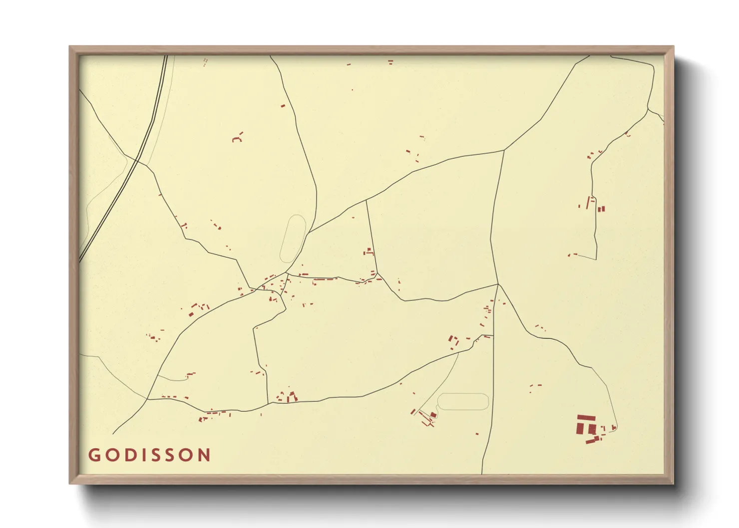 Une affiche de carte sur Godisson
