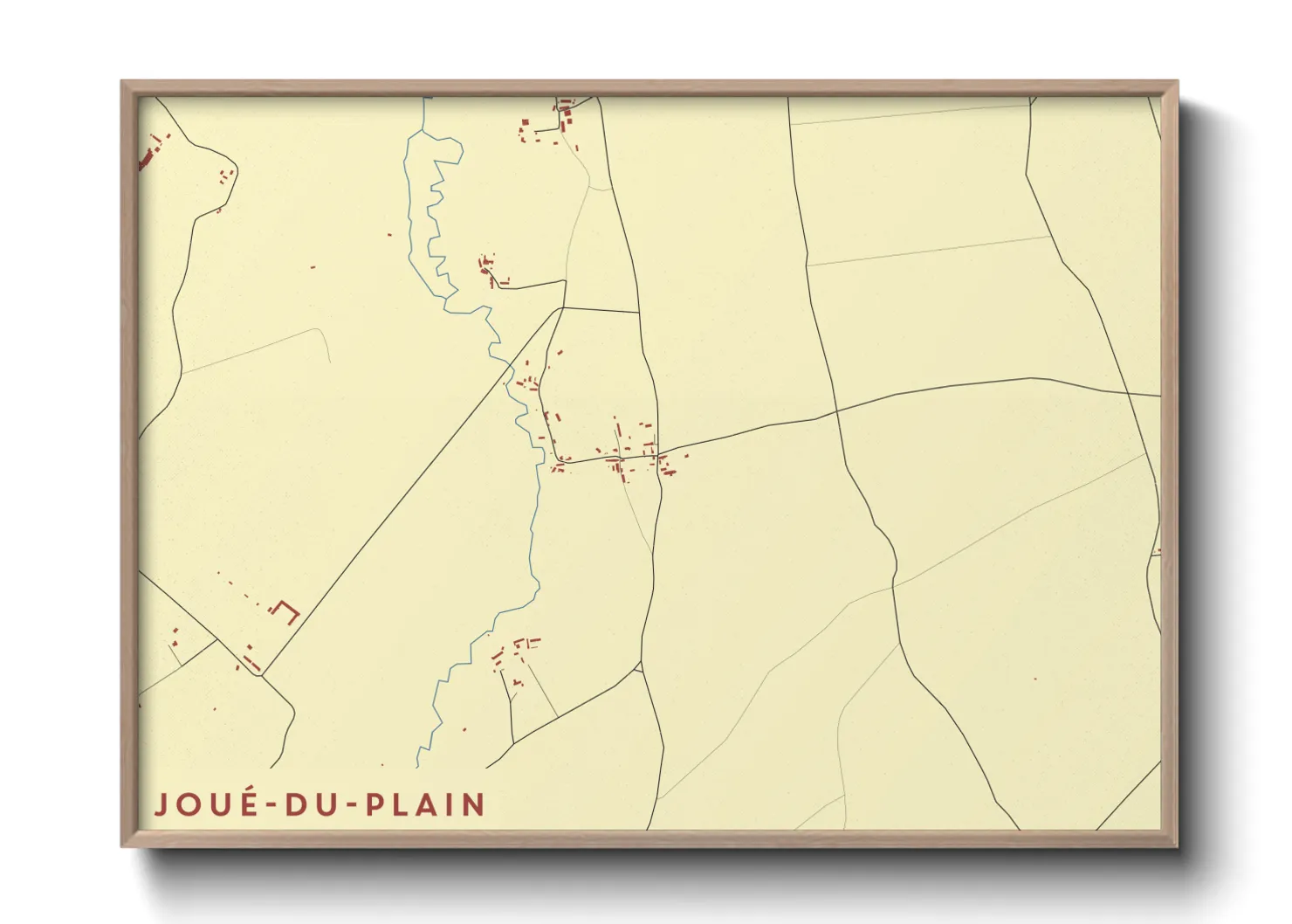 Une affiche de carte sur Joué-du-Plain