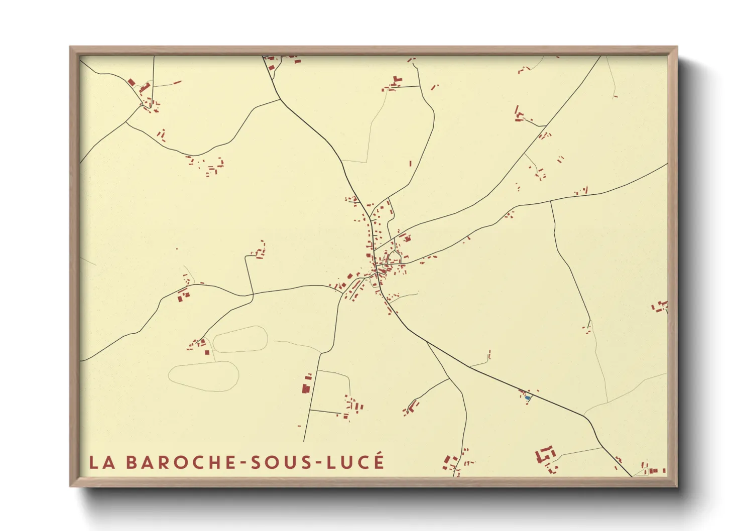 Une affiche de carte sur La Baroche-sous-Lucé