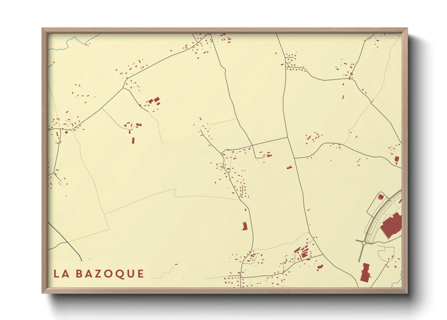 Une affiche de carte sur La Bazoque