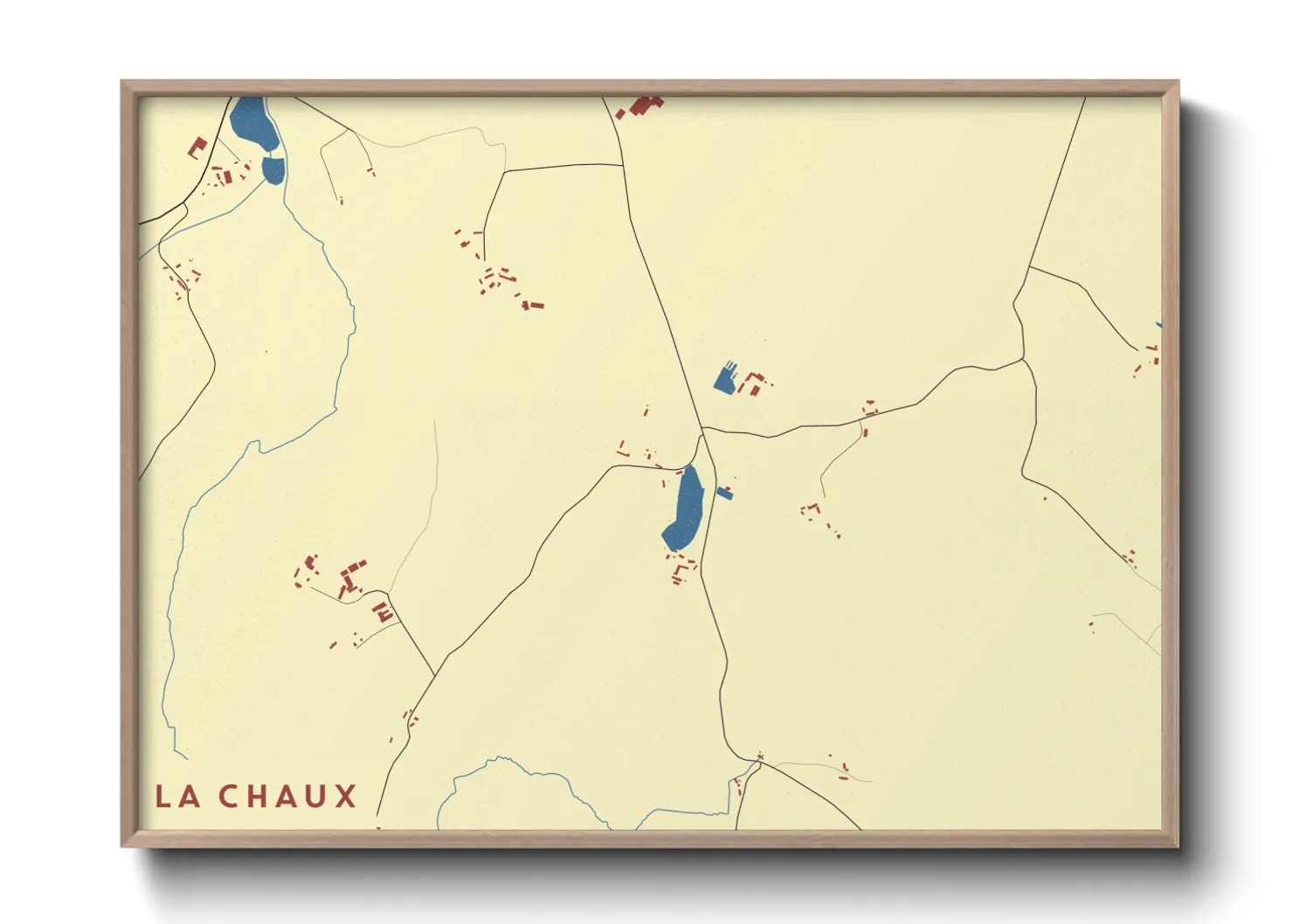 Une affiche de carte sur La Chaux