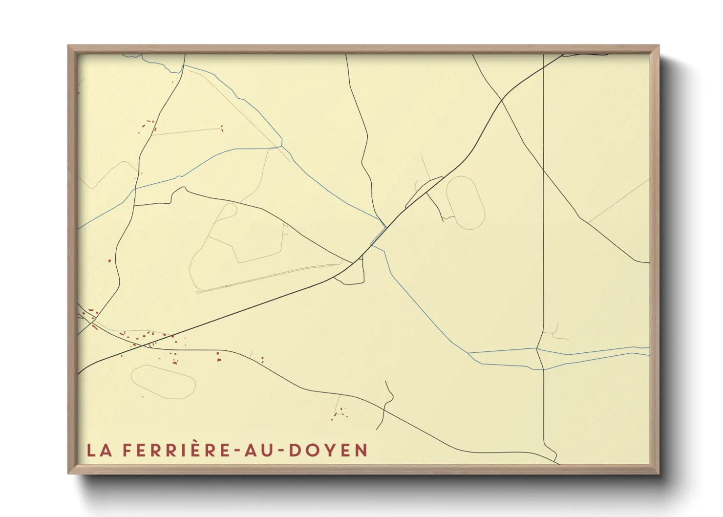 Une affiche de carte sur La Ferrière-au-Doyen