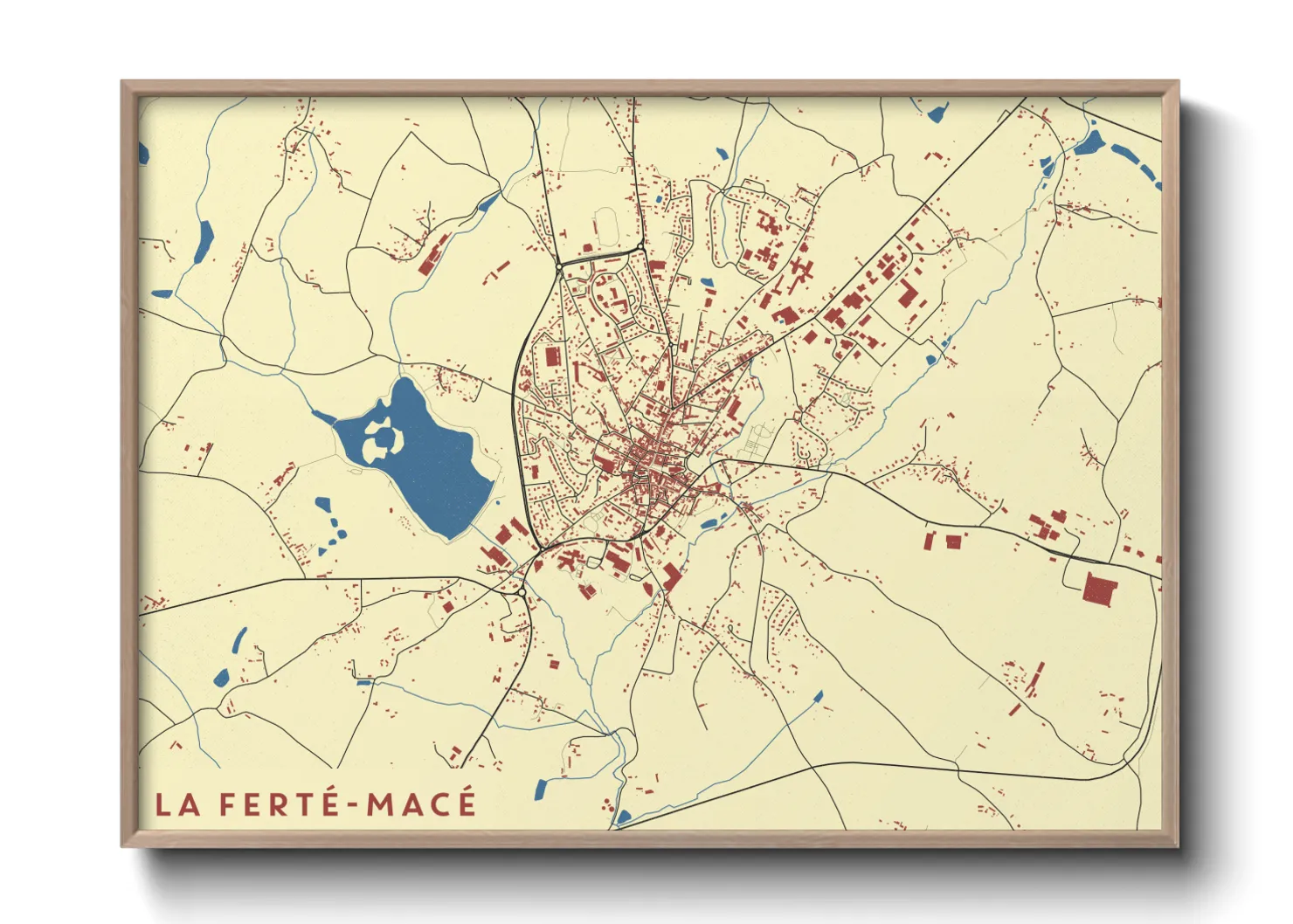 Une affiche de carte sur La Ferté-Macé