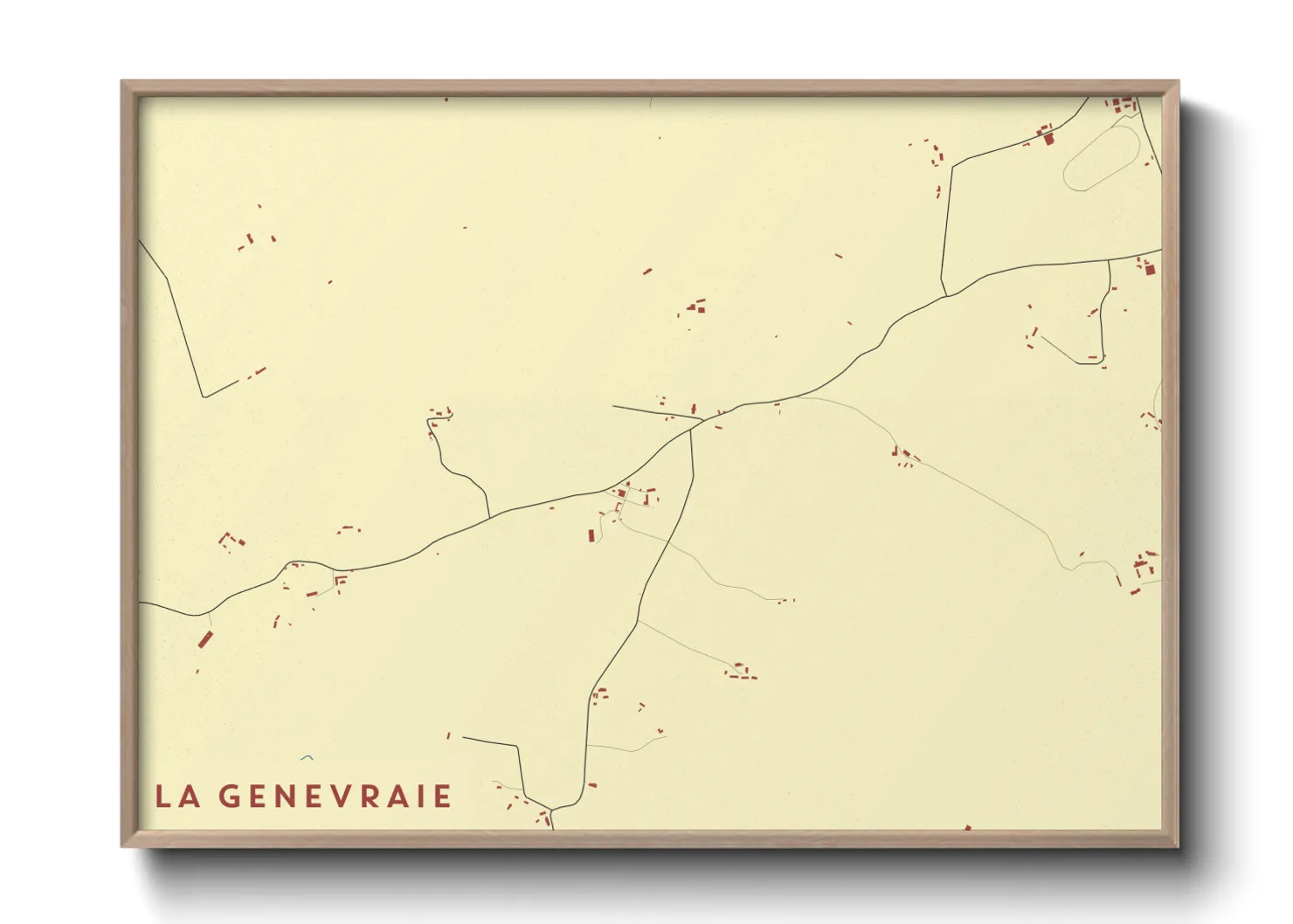 Une affiche de carte sur La Genevraie